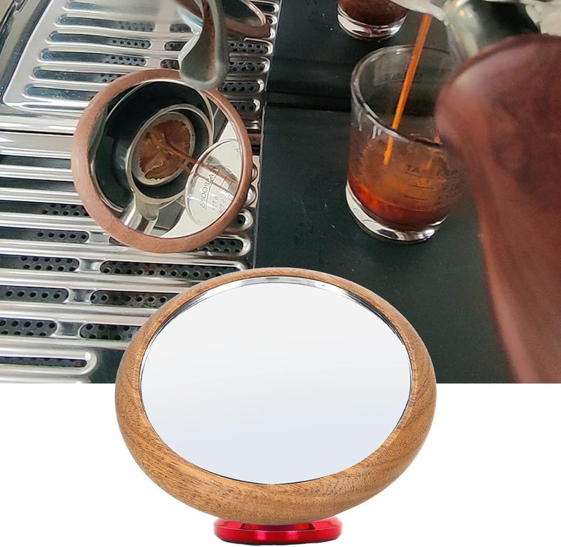 woobles Coffee Mirror, Reflective Coffee Tampering Mirror, Good Viewing Angle, Magnetic for Home (Red) - Image 2